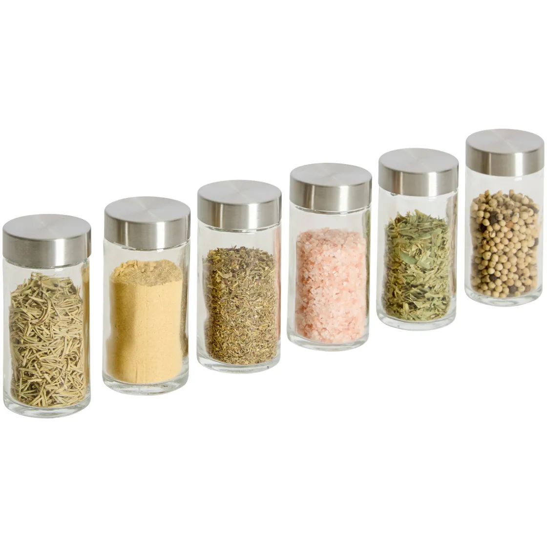 5five 6 bocaux à épices 80ml couvercle inox