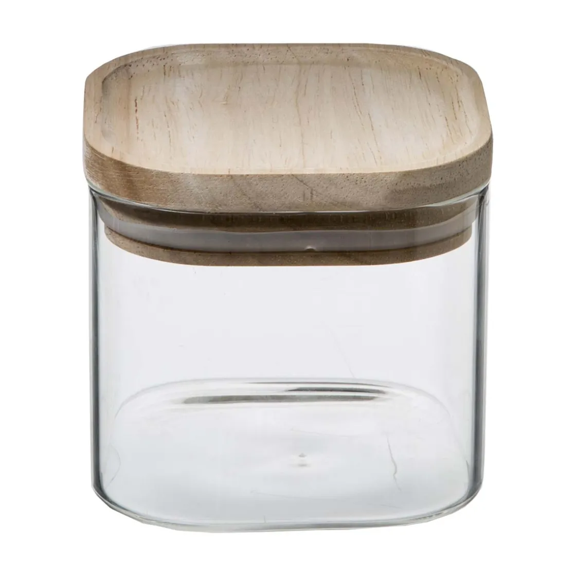 5five 3 bocaux verre empilables couvercle bois