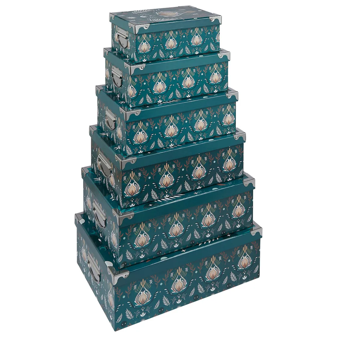 5five 6 boites de rangement, Bleu prétole