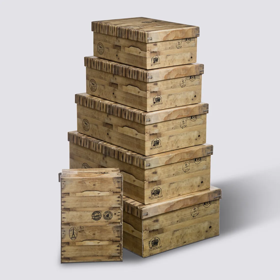 5five 6 boites de rangement, Multicolore