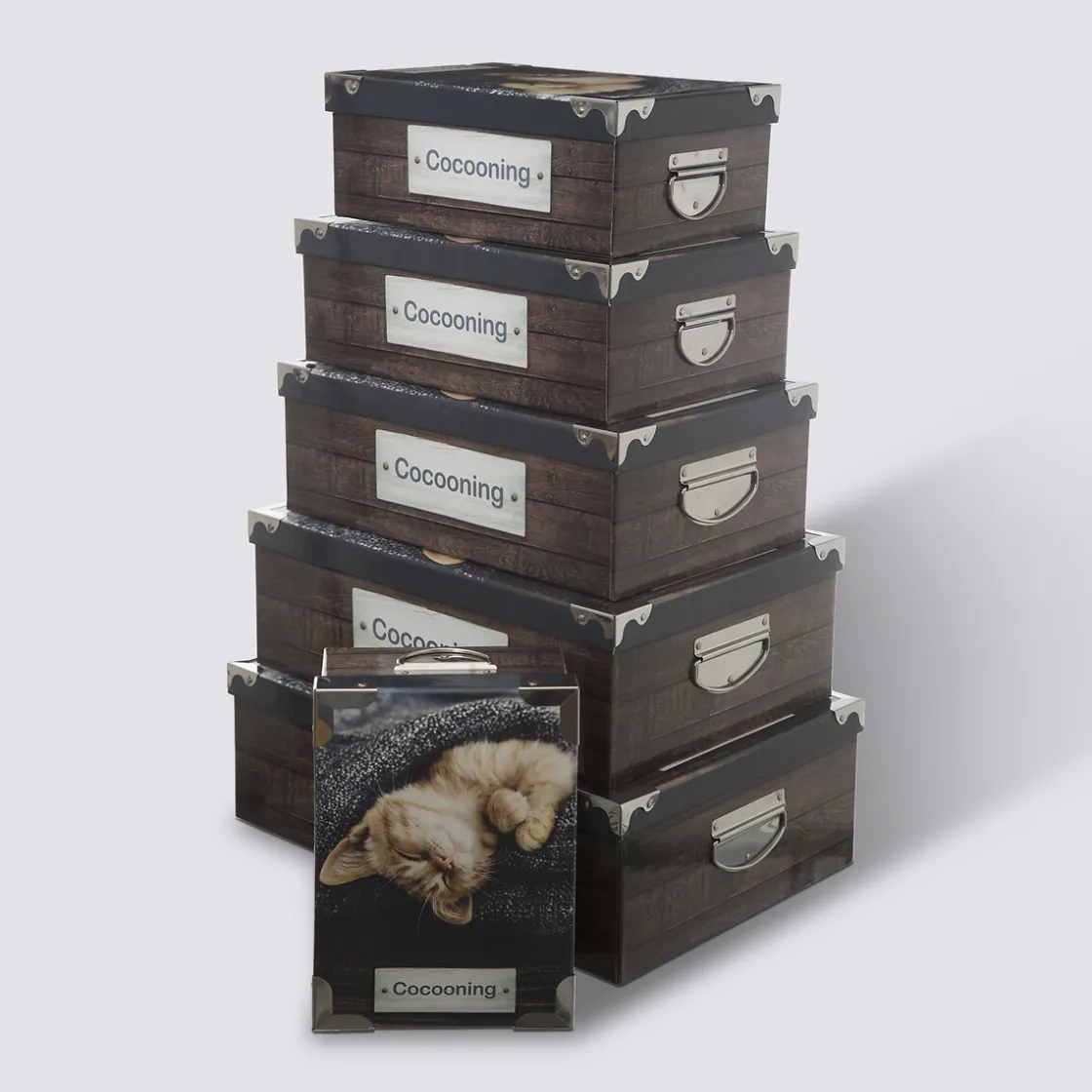 5five 6 boites de rangement, Multicolore