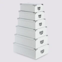 5five 6 boîtes coin métal, Blanc