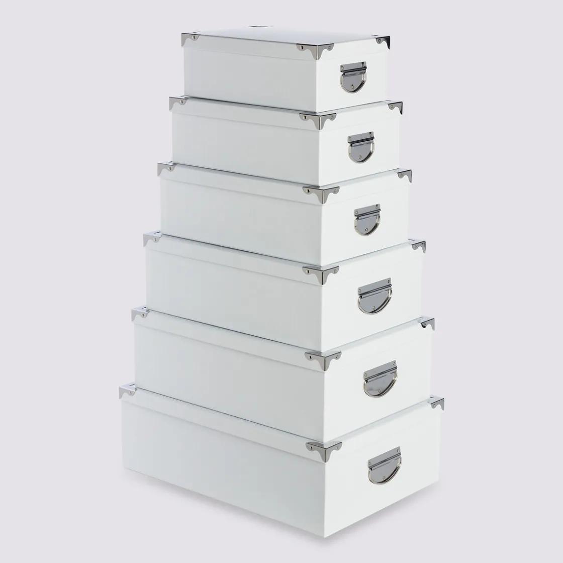 5five 6 boîtes coin métal, Blanc