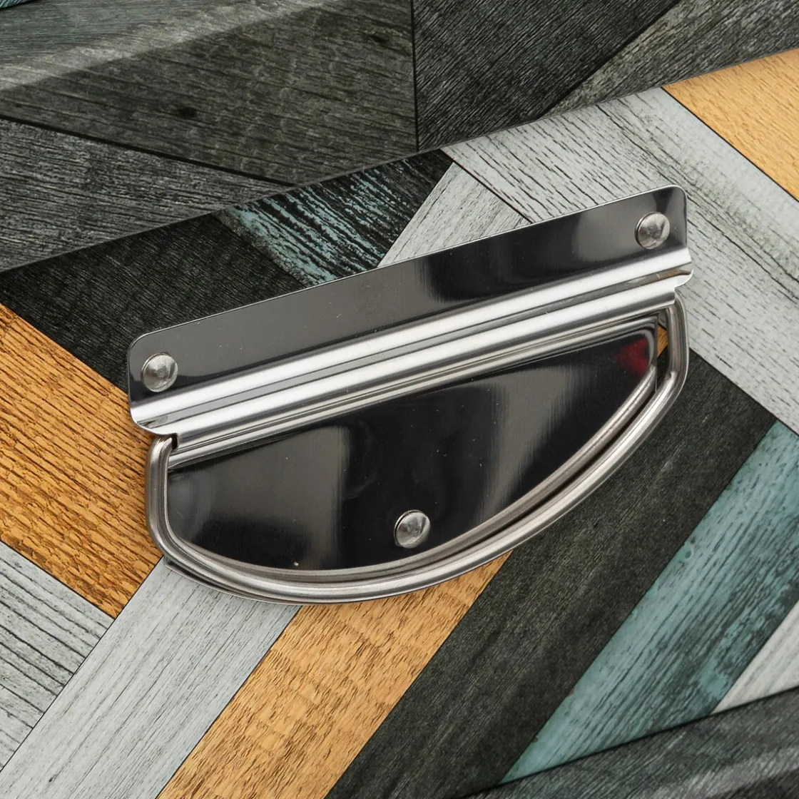 5five 6 boîtes coin métal, Bleu et gris