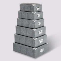 5five 6 boîtes coin métal, Gris