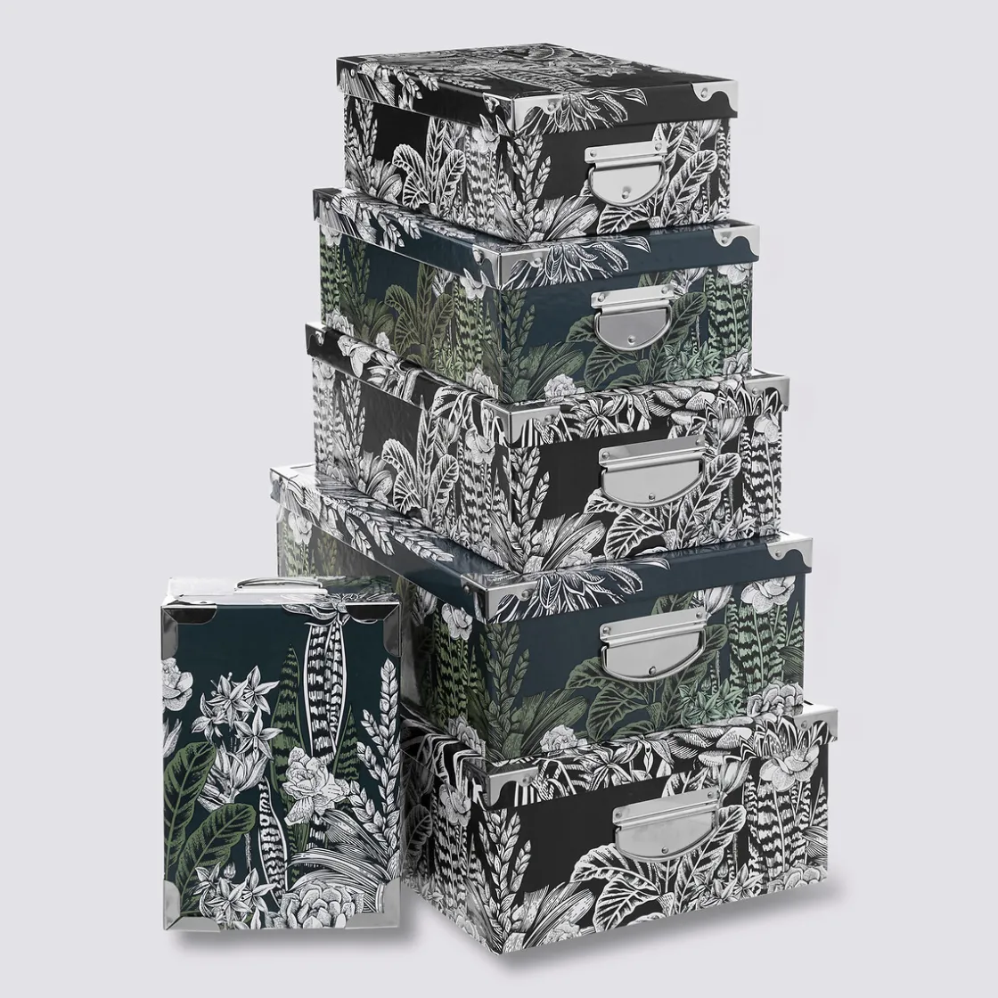 5five 6 boîtes coin métal, Multicolore