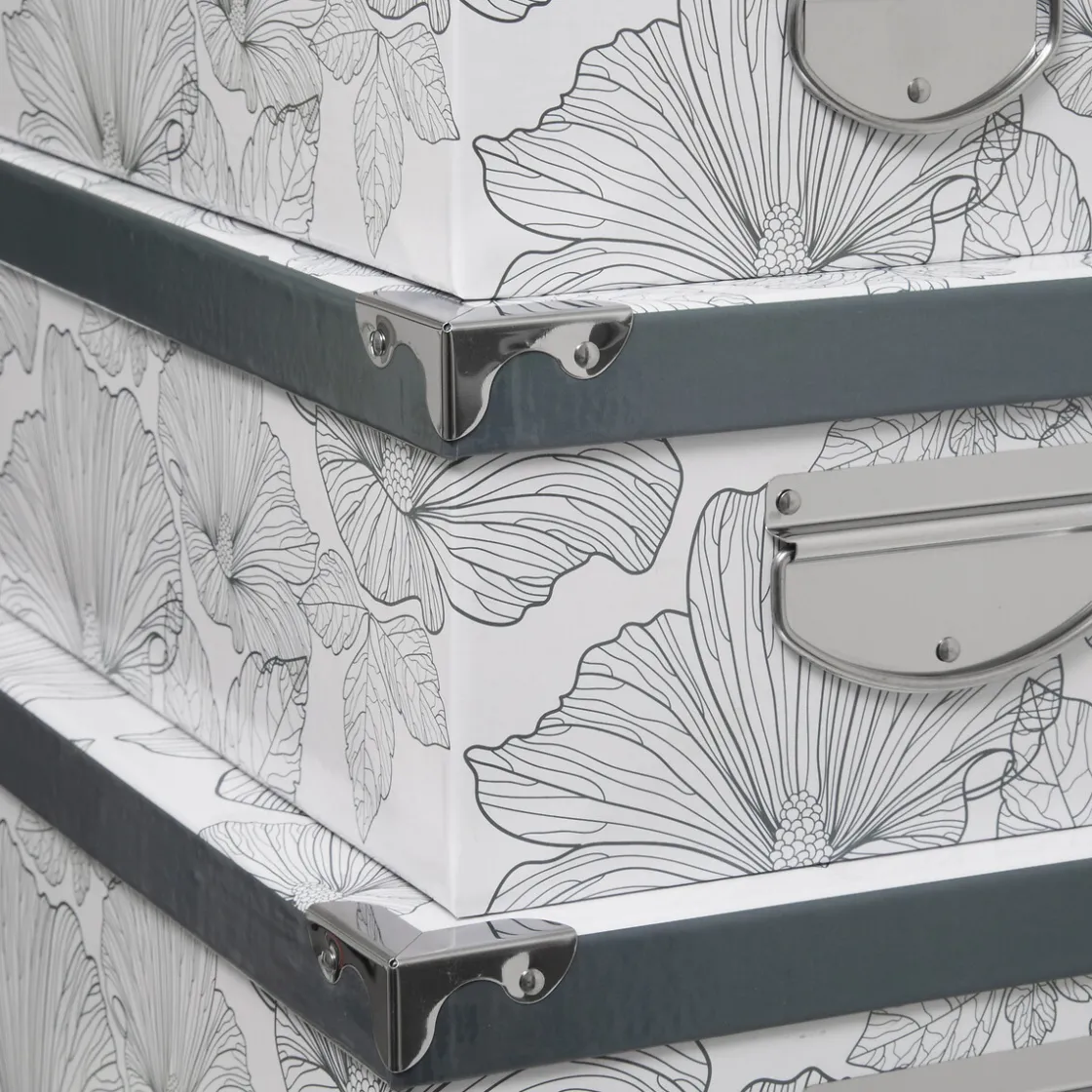 5five 6 boîtes coin métal, Noir et blanc