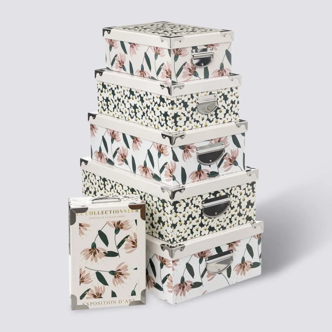 5five 6 boîtes coin métal, Rose