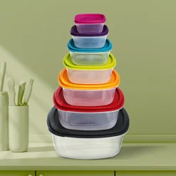 5five 7 boîtes de conservation carrées, Plastique