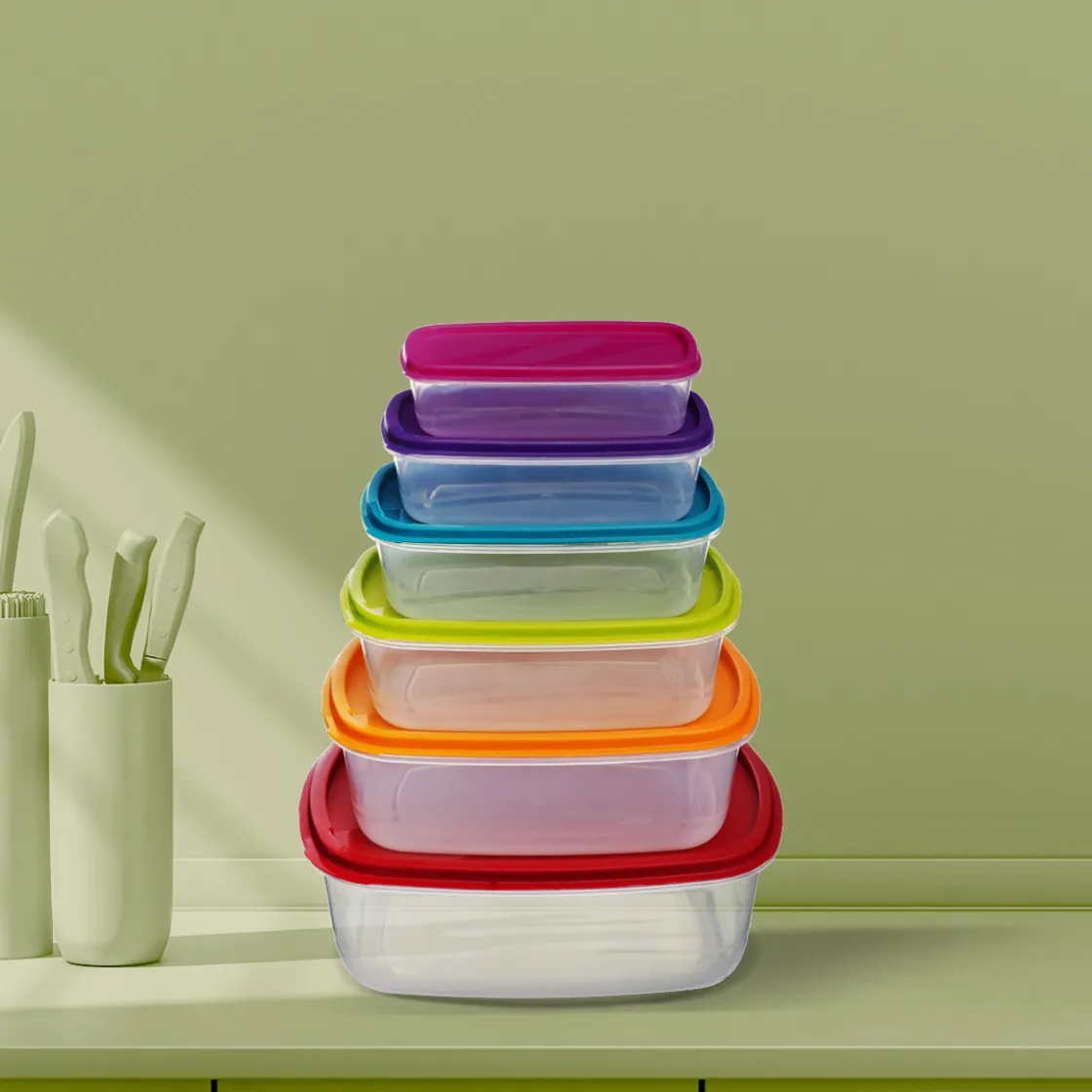 5five 6 boîtes de conservation plastique