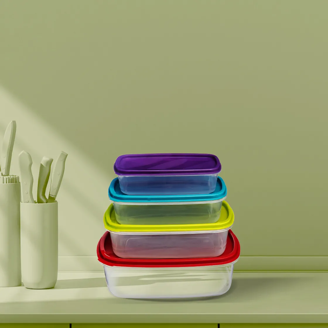 5five 4 boîtes de conservation plastique