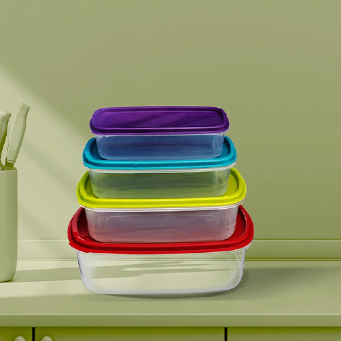 5five 4 boîtes de conservation plastique