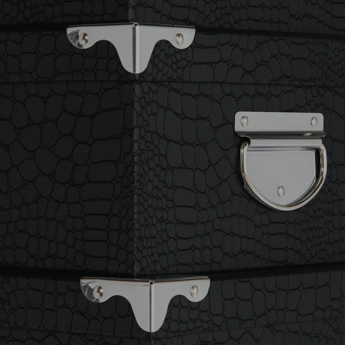 5five 6 boîtes de rangement coin métal, Noir