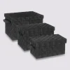 5five 3 boîtes de rangement, Noir