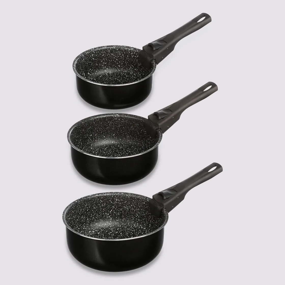 5five 3 casseroles Aluminium poignée amovible, 16/18/20cm