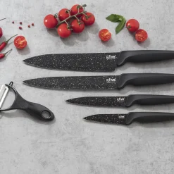 5five 4 couteaux acier, 1 éplucheur