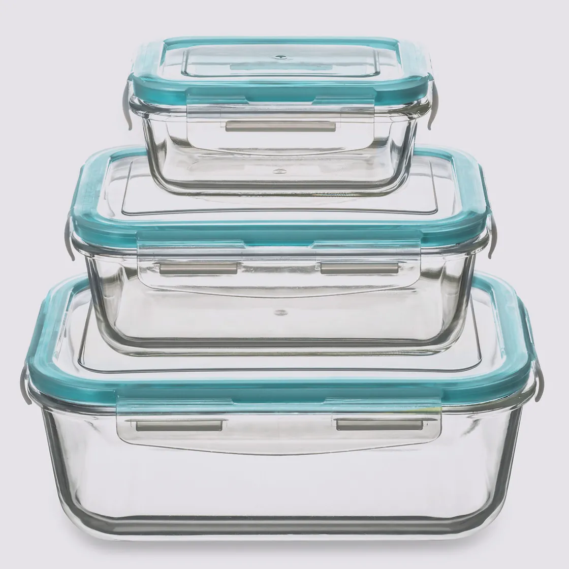 5five 3 grandes boîtes rect de conservation verre