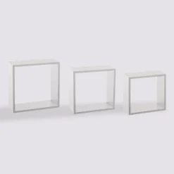 5five 3 grandes étagères murales cube, Blanc