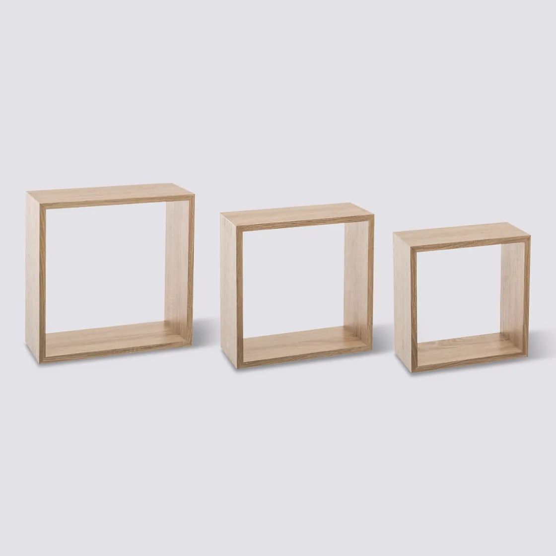 5five 3 grandes étagères murales cube, Effet chêne
