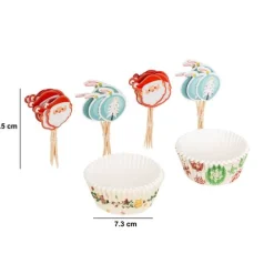 5five 50 moules à muffins et 25 piques Noël