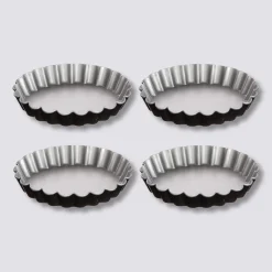 5five 4 moules à tartelettes métal 12cm