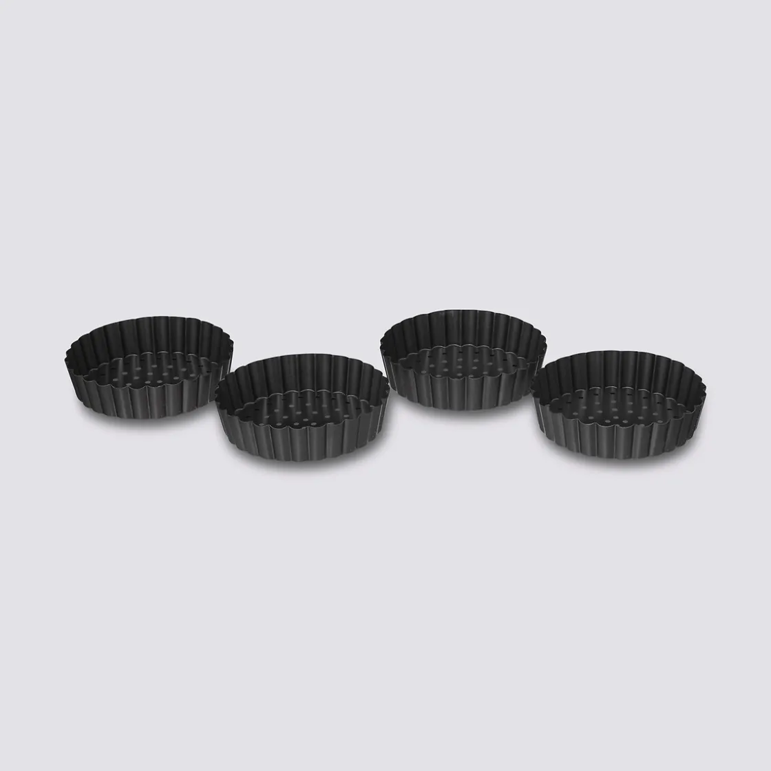 5five 4 moules perforés à tartelettes, 10cm