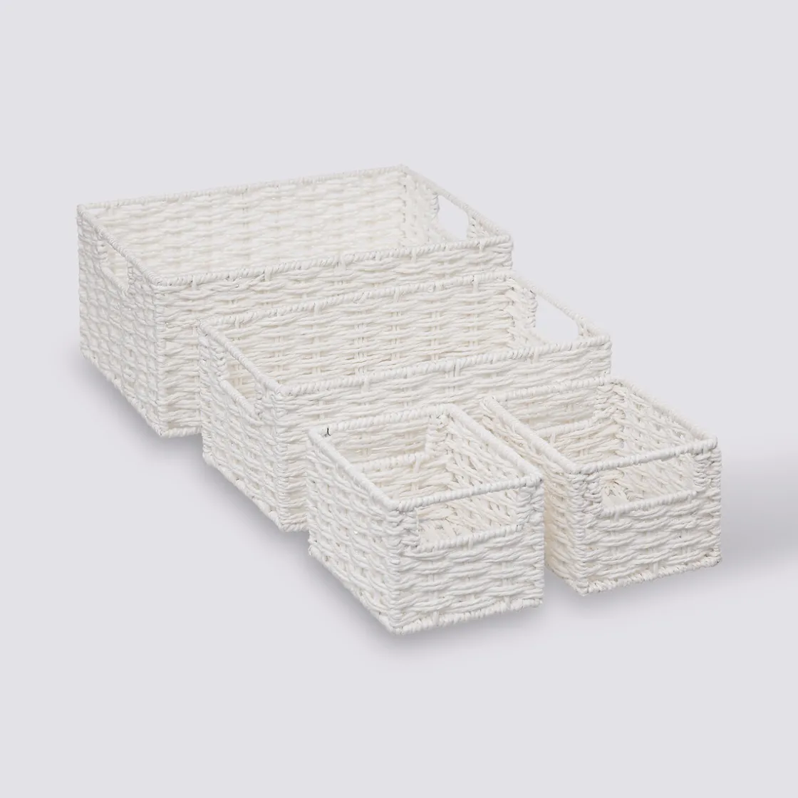 5five 4 paniers de rangement, Blanc