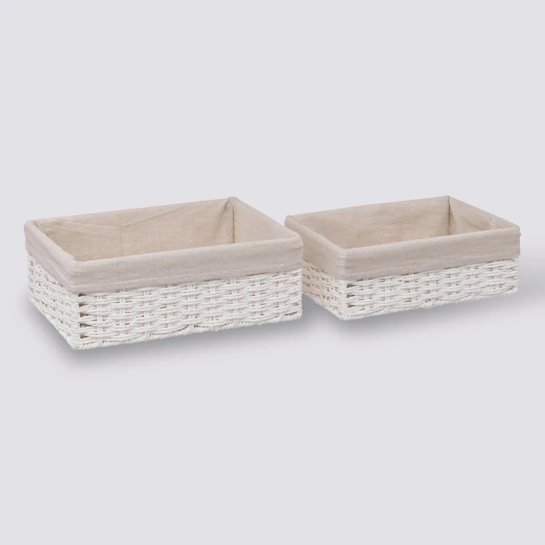 5five 2 paniers de rangement, Blanc