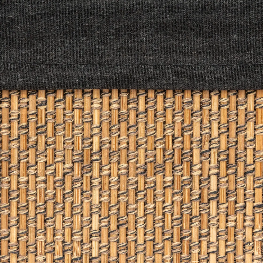 5five 3 paniers en tissu, Bambou et noir