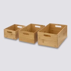 5five 3 paniers rectangle en bambou