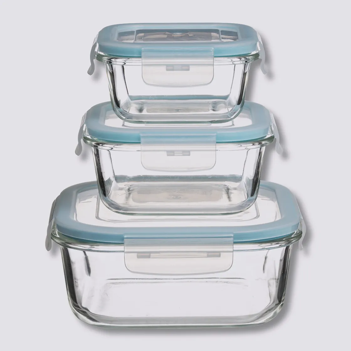5five 3 petites boîtes carrées de conservation verre