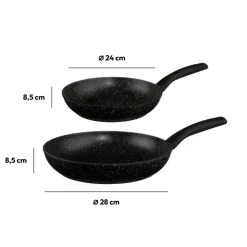 5five 2 poêles Aluminium, 24/28 cm