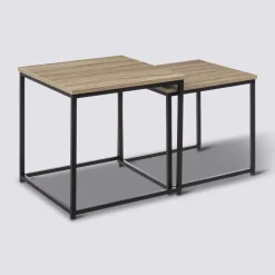 5five 2 tables gigognes, Effet chêne naturel