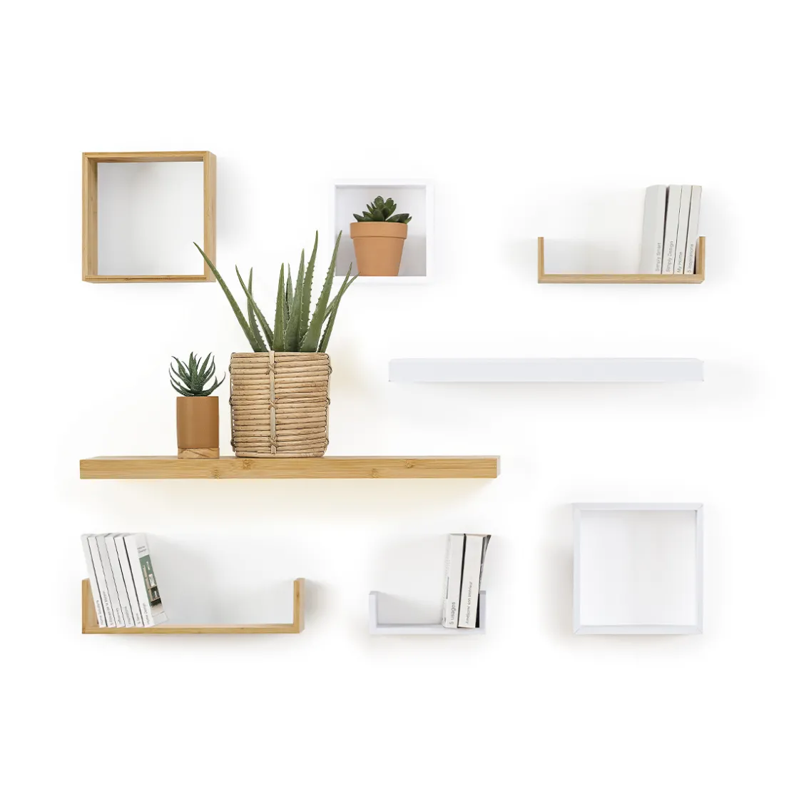 5five 3 étagères murales, Bambou