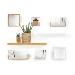 5five 3 étagères murales, Bambou