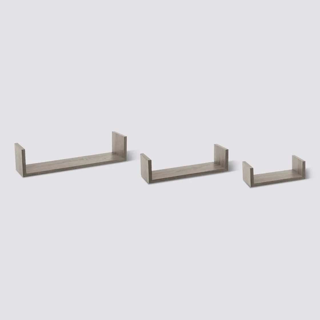 5five 3 étagères murales, Effet chêne gris