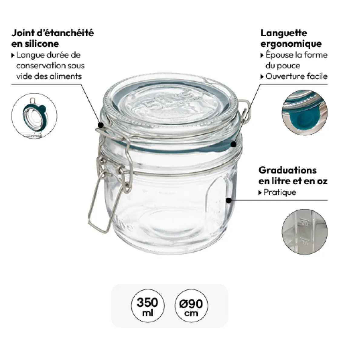 5five 3 terrines verre, 0,3L