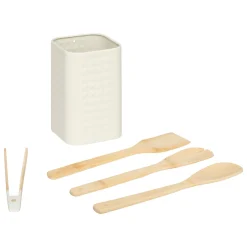 5five 4 ustensiles de cuisine avec pot de rangement