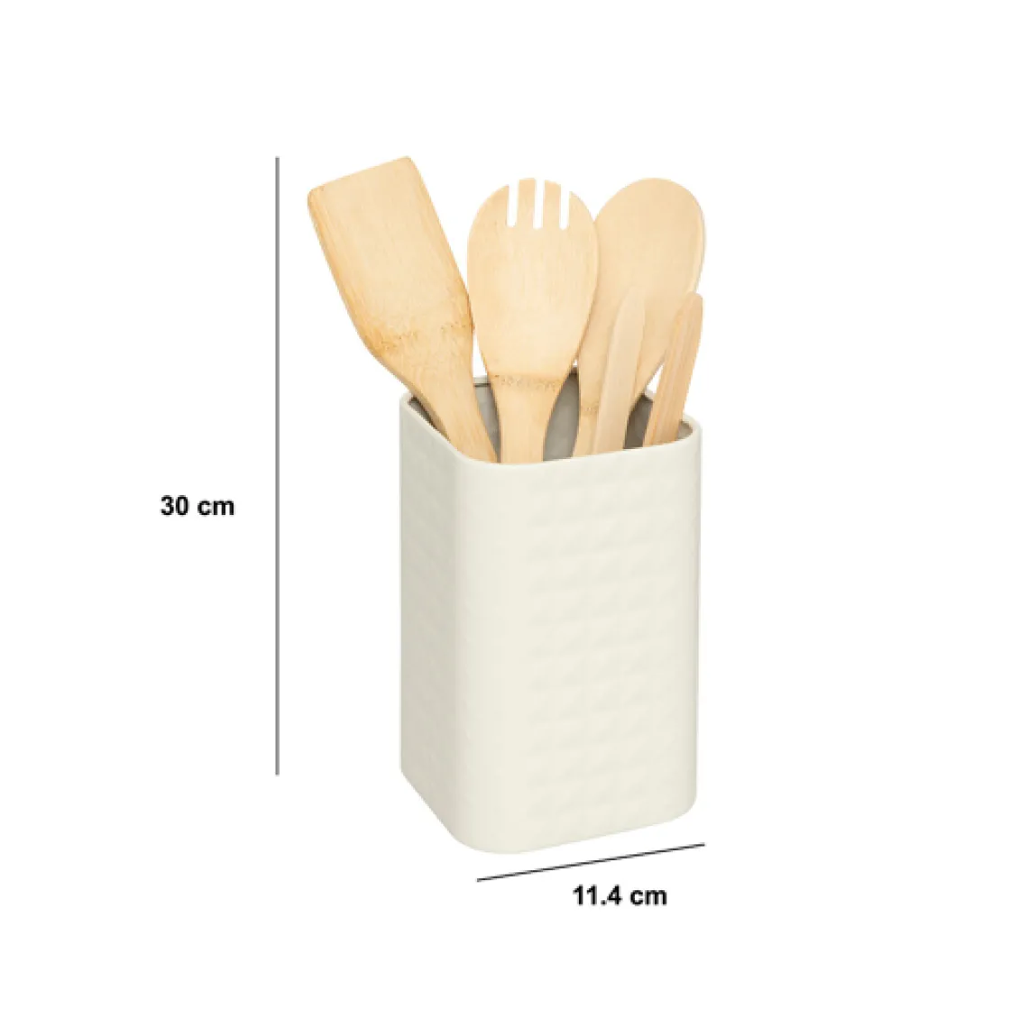 5five 4 ustensiles de cuisine avec pot de rangement