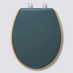 5five Abattant WC Bois, Bleu pétrole