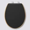 5five Abattant WC Bois, Gris charbon