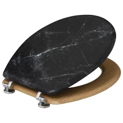 5five Abattant WC Bois, Noir