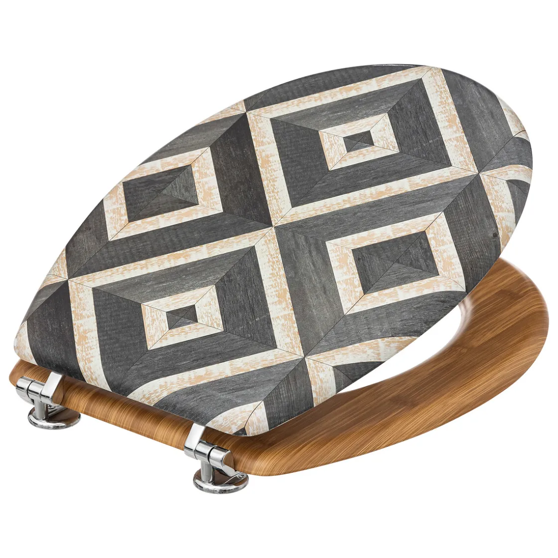 5five Abattant WC, Noir et beige