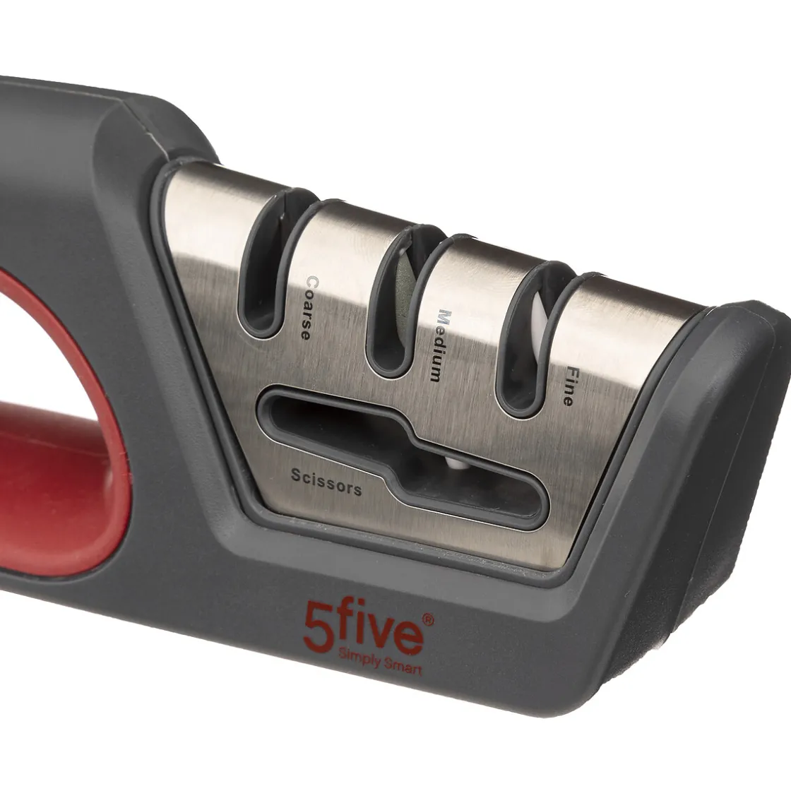 5five Aiguiseur 4 fonctions, Gris/rouge
