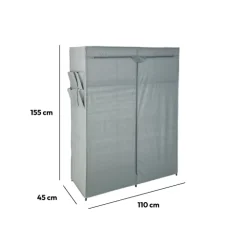 5five Armoire 2 penderies, Gris