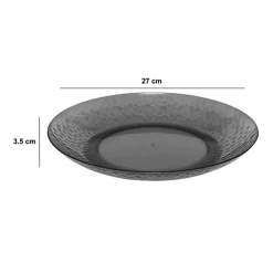 5five Assiette 27 cm, Gris charbon