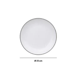 5five Assiette 25 cm, Gris charbon