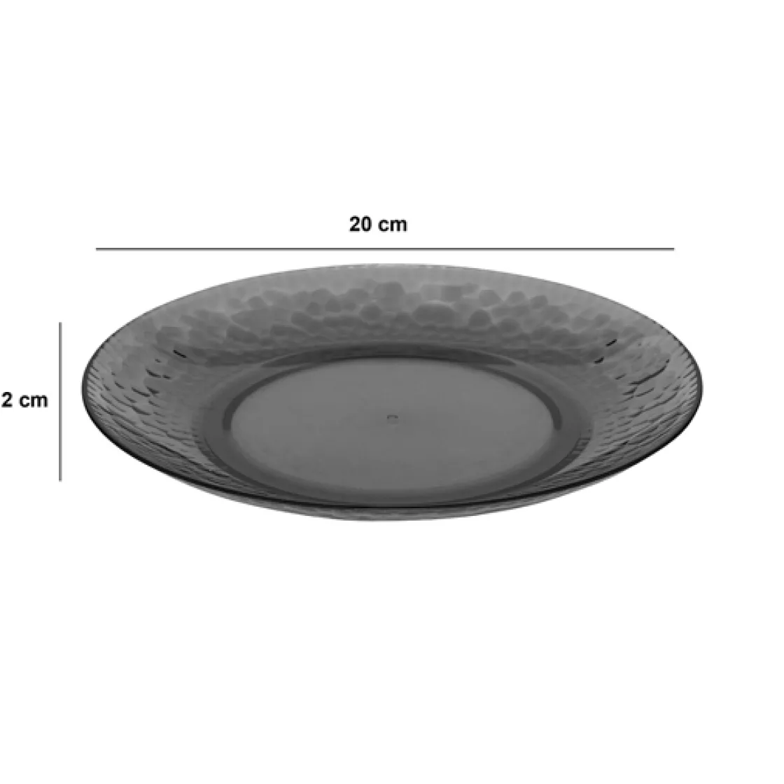 5five Assiette 20 cm, Gris charbon