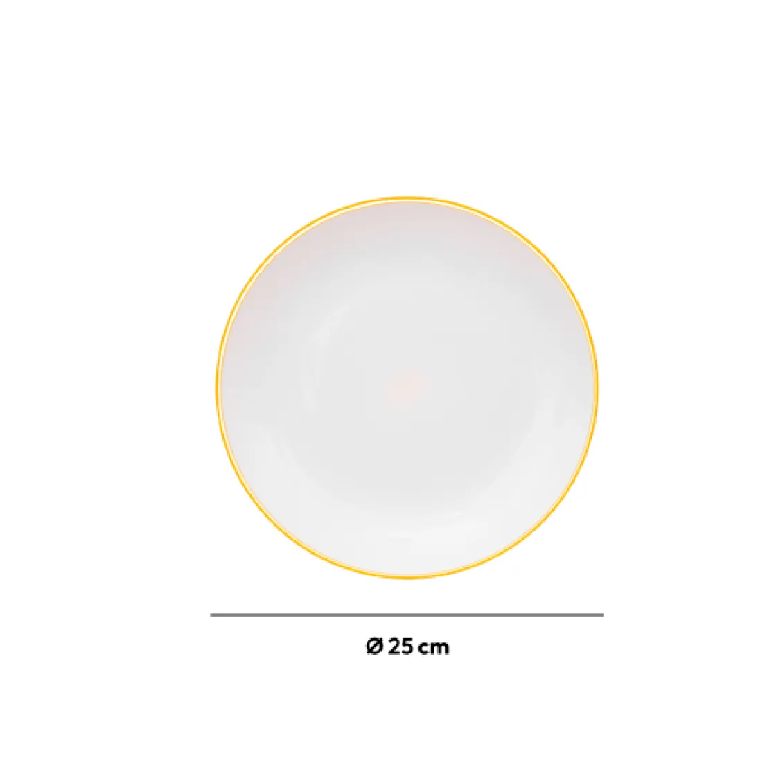 5five Assiette 25 cm, Jaune moutarde