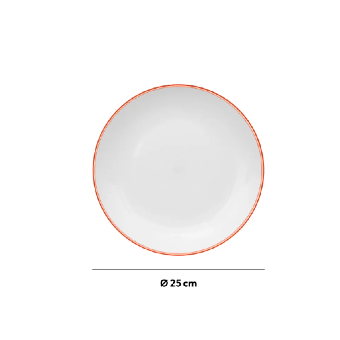 5five Assiette 25 cm, Rose nacarat